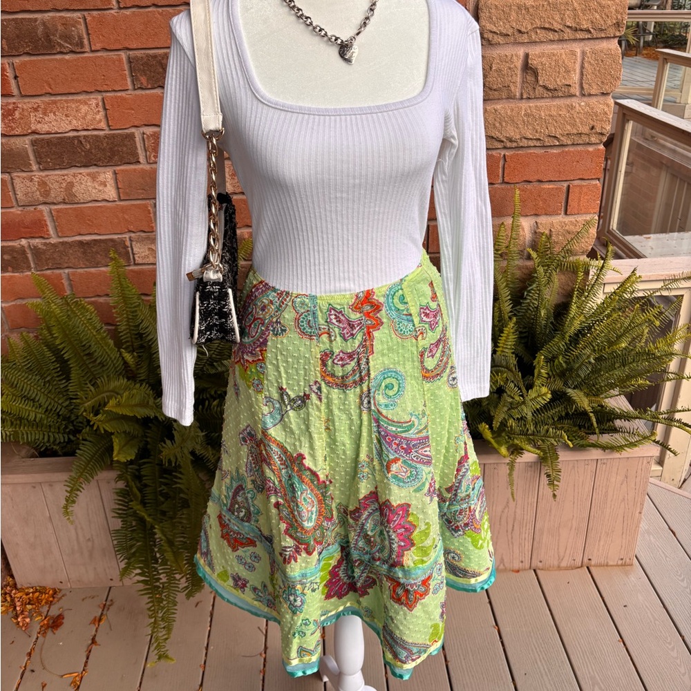 Y2K (2006) Cynthia Steffe Paisley Midi Skirt